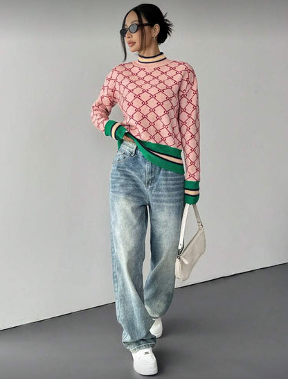 Pull en maille col rond