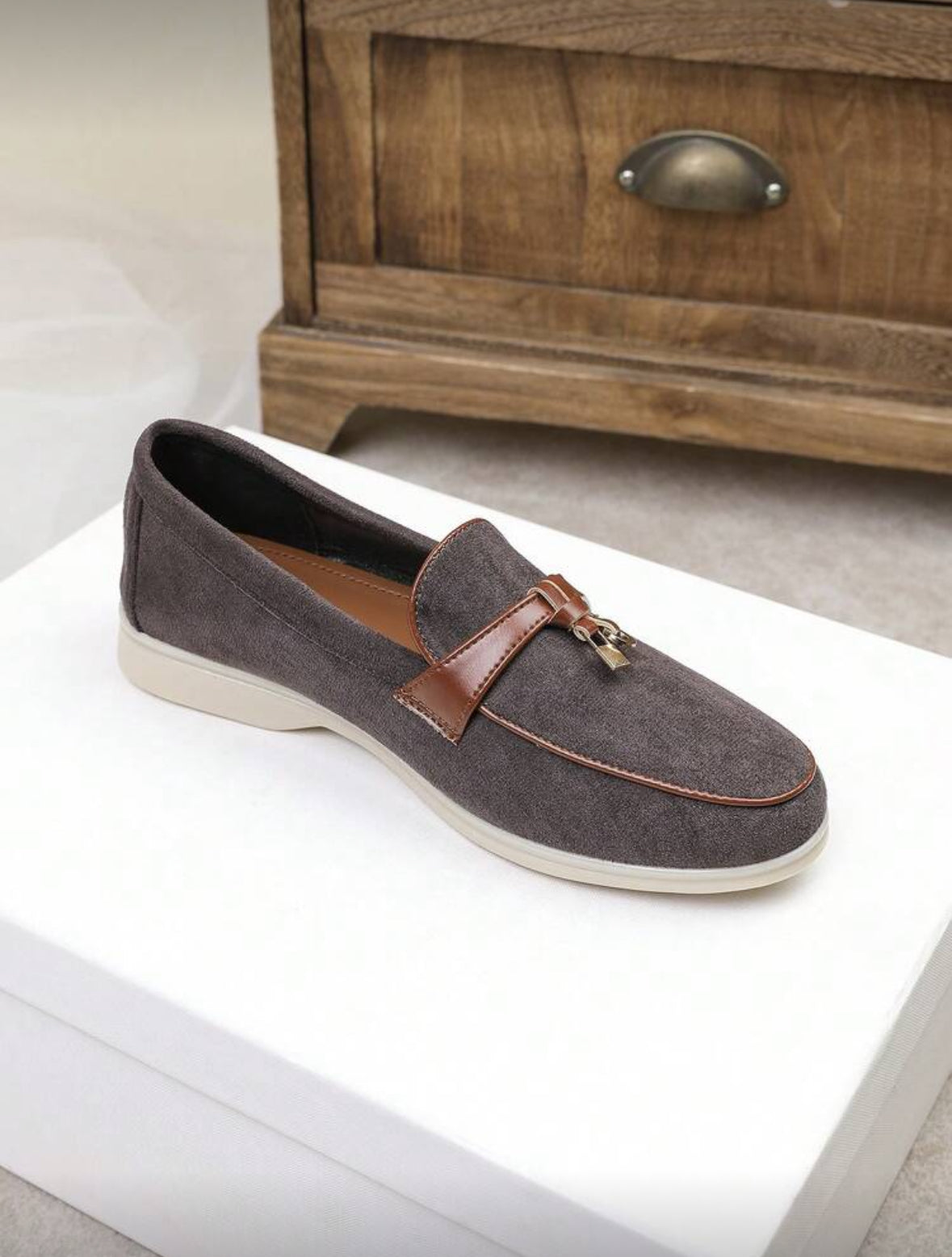 Loafer vert (Marron fonçé)