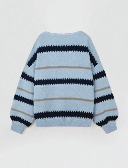Pull ample - Manches longue Bleu-ciel