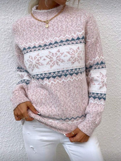 Pull tricoté col roulé