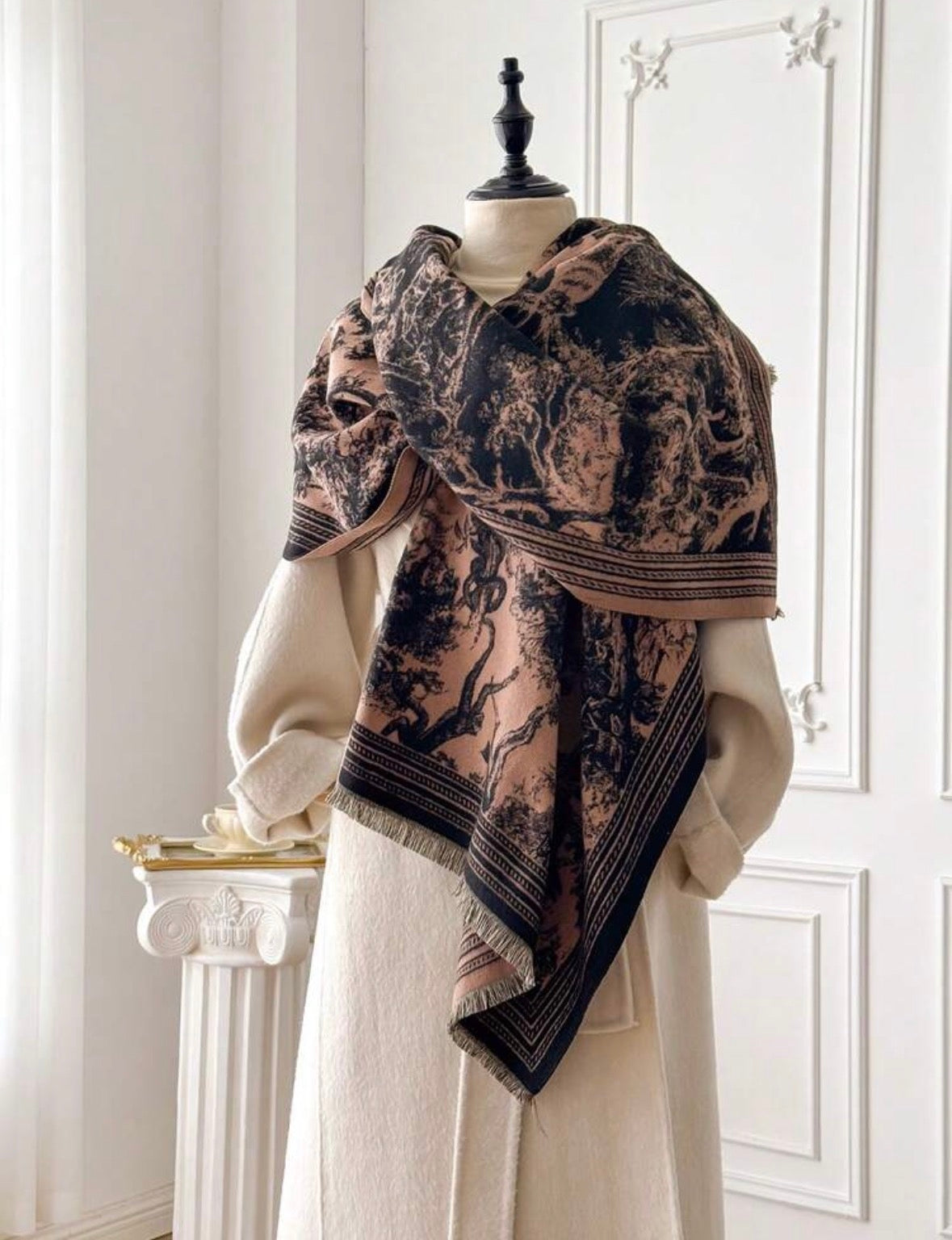 Écharpe - Dark floral