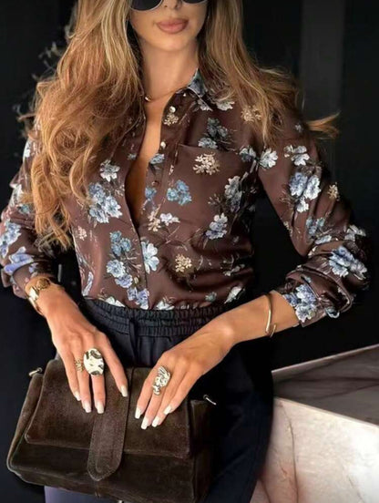 Chemise à manches longues floral
