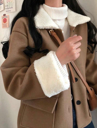 Veste courte en mélange de laine