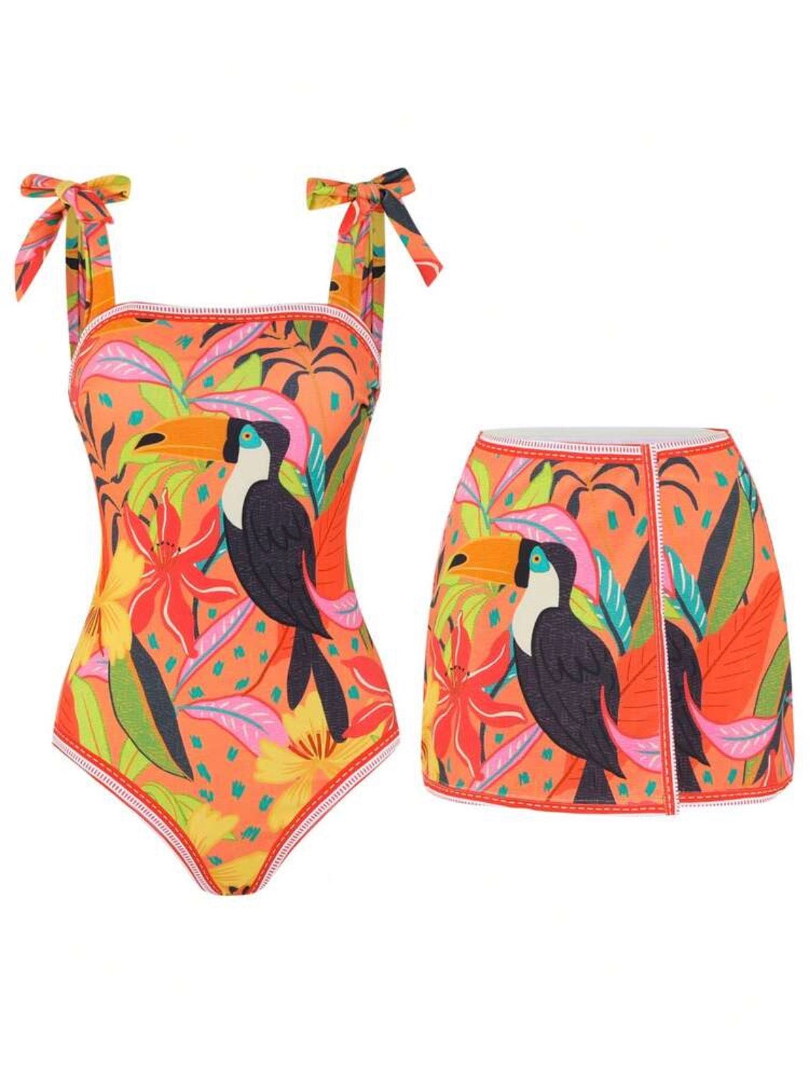 Maillot de bain une-pièce avec jupe (Oasis)