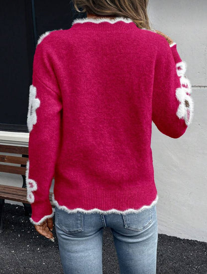 Maglione fiore (Fuchsia)