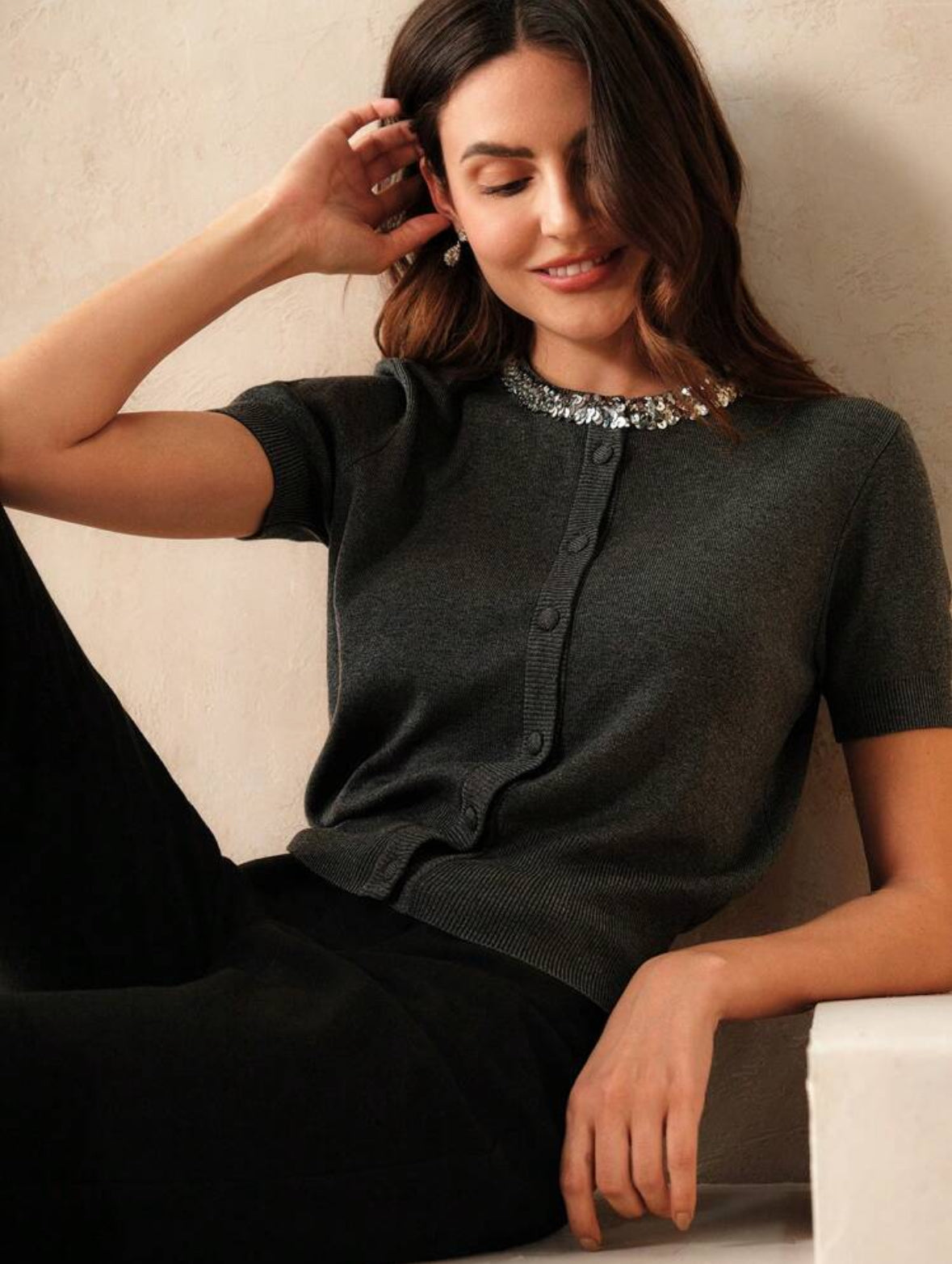 Cardigan Sequin embellish