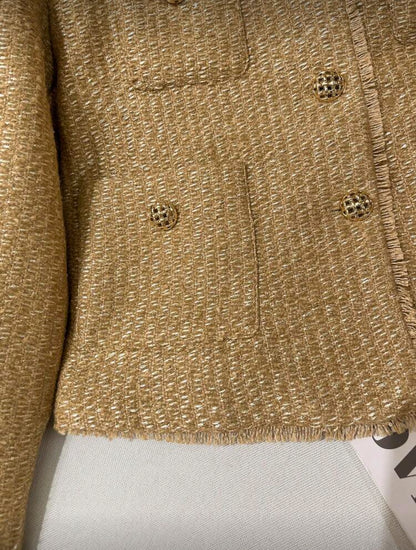 Veste courte à col rond