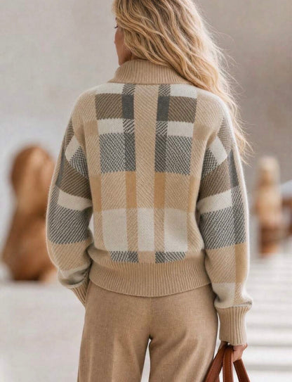 Cardigan - à carreaux