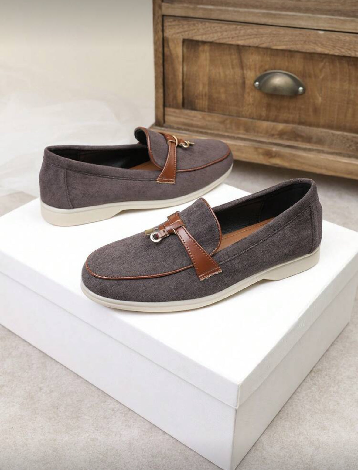 Loafer vert (Marron fonçé)