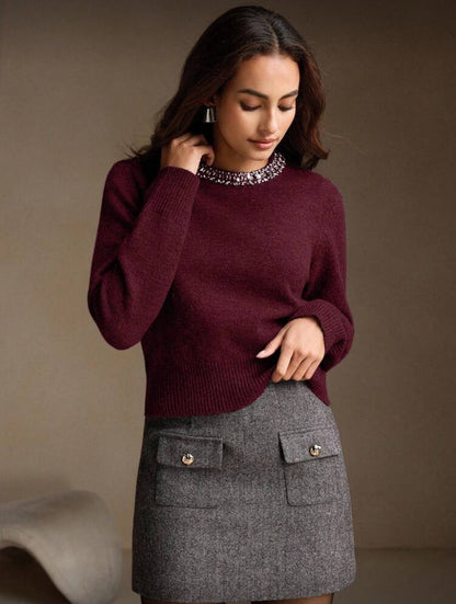 Pull en laine mélangée