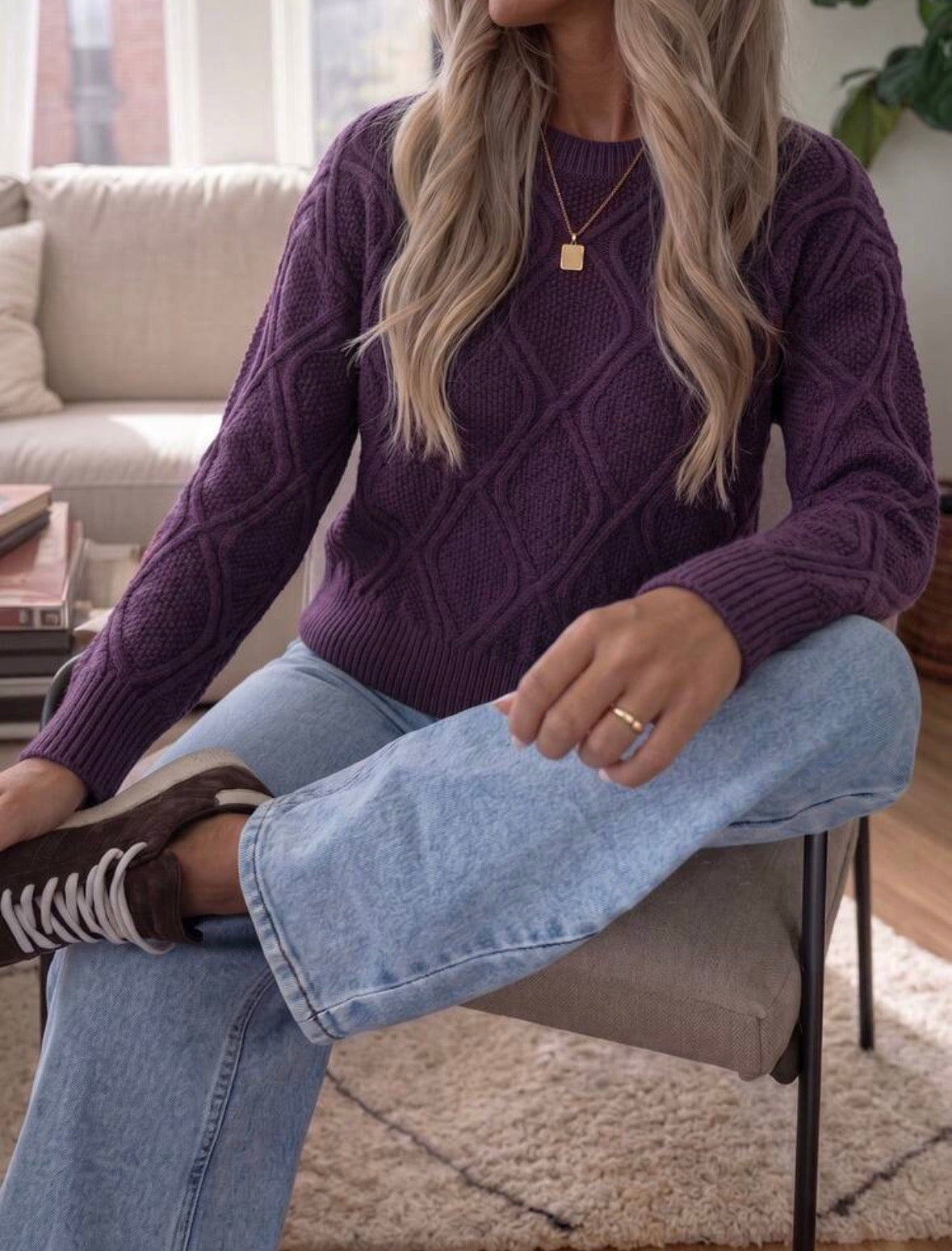 Top en tricot - Purple