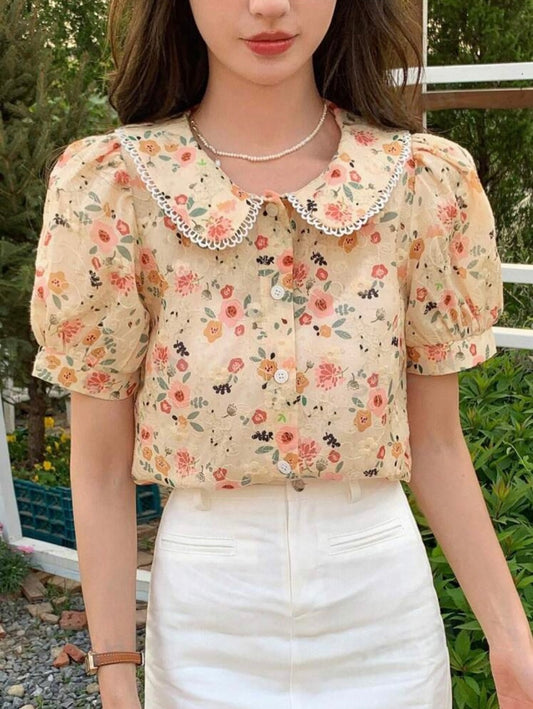 Blouse À Manches Bouffantes