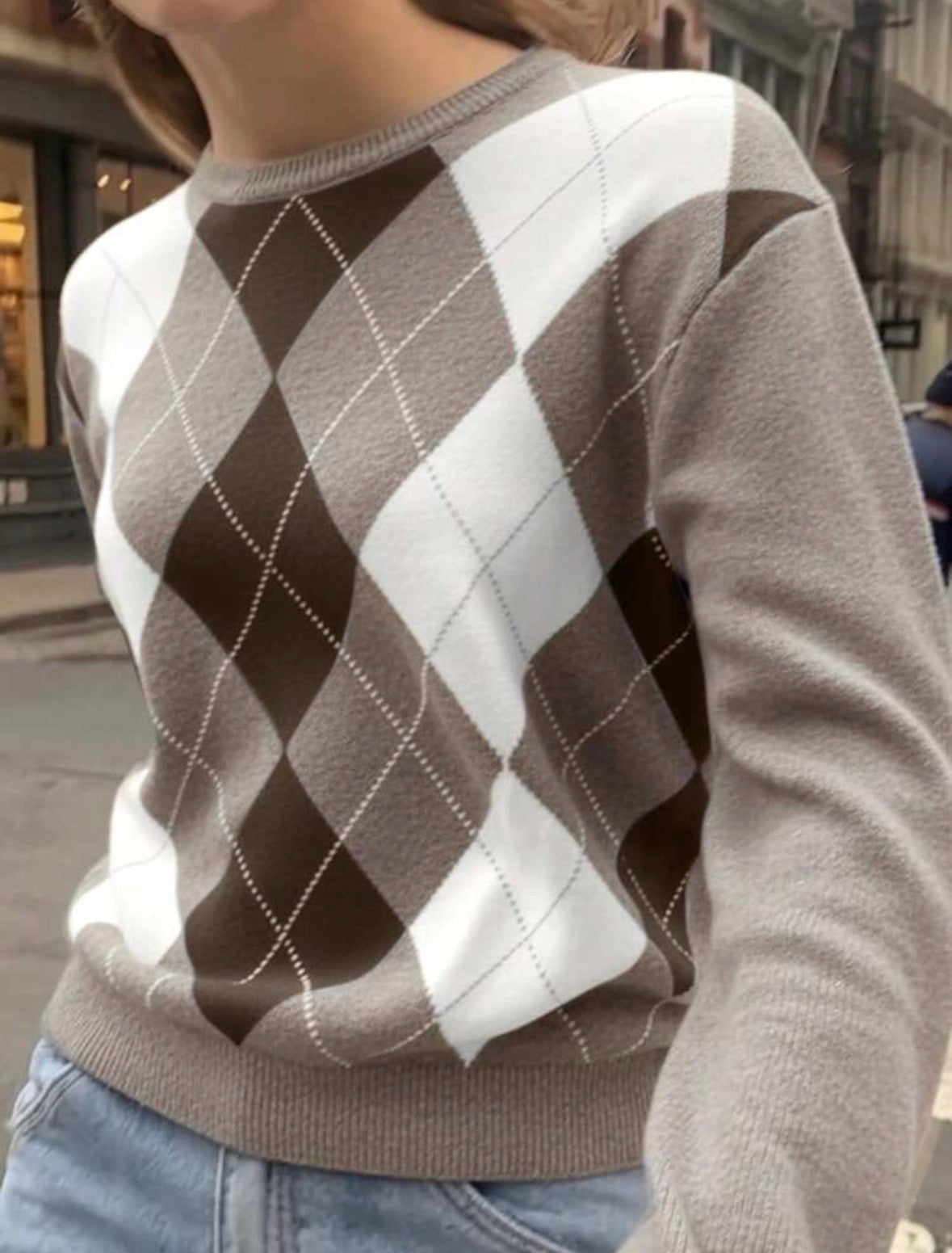 Pull col rond - Argyle