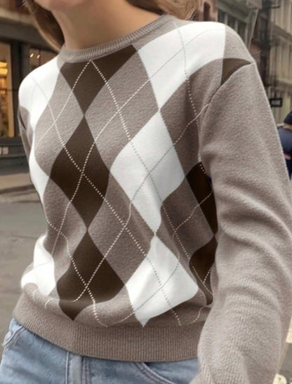Pull col rond - Argyle