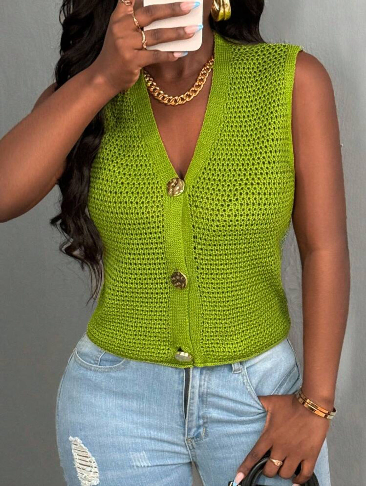Gilet green metal