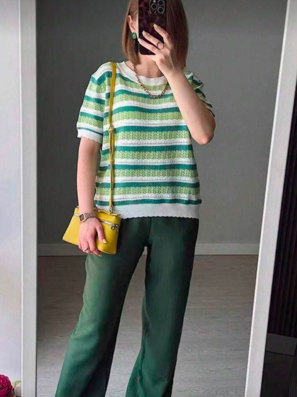 Top court à manches courtes rayé