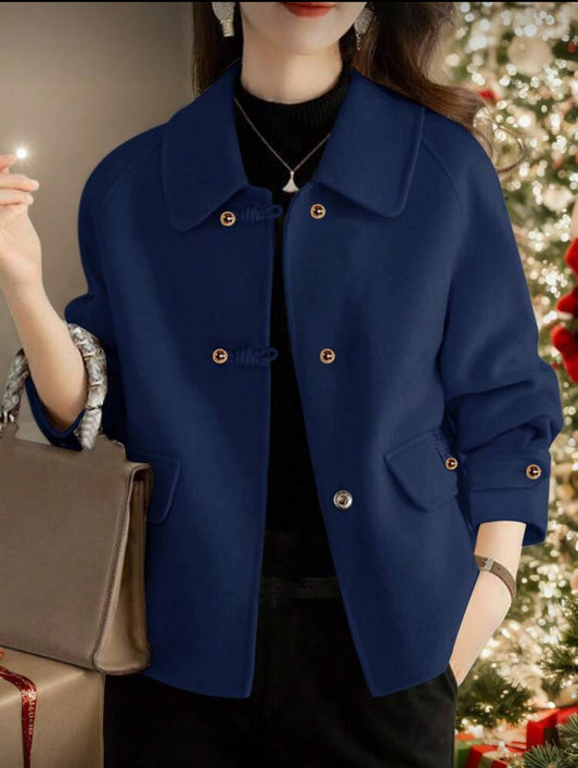 Manteau en tweed (Bleu)