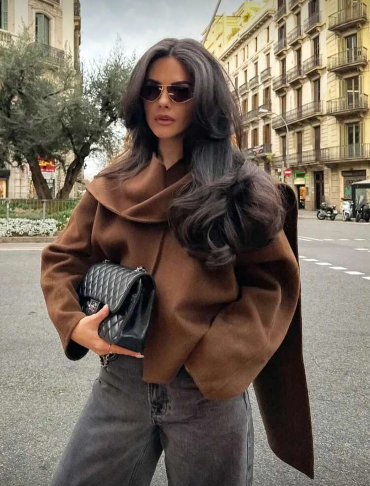 Manteau court double face