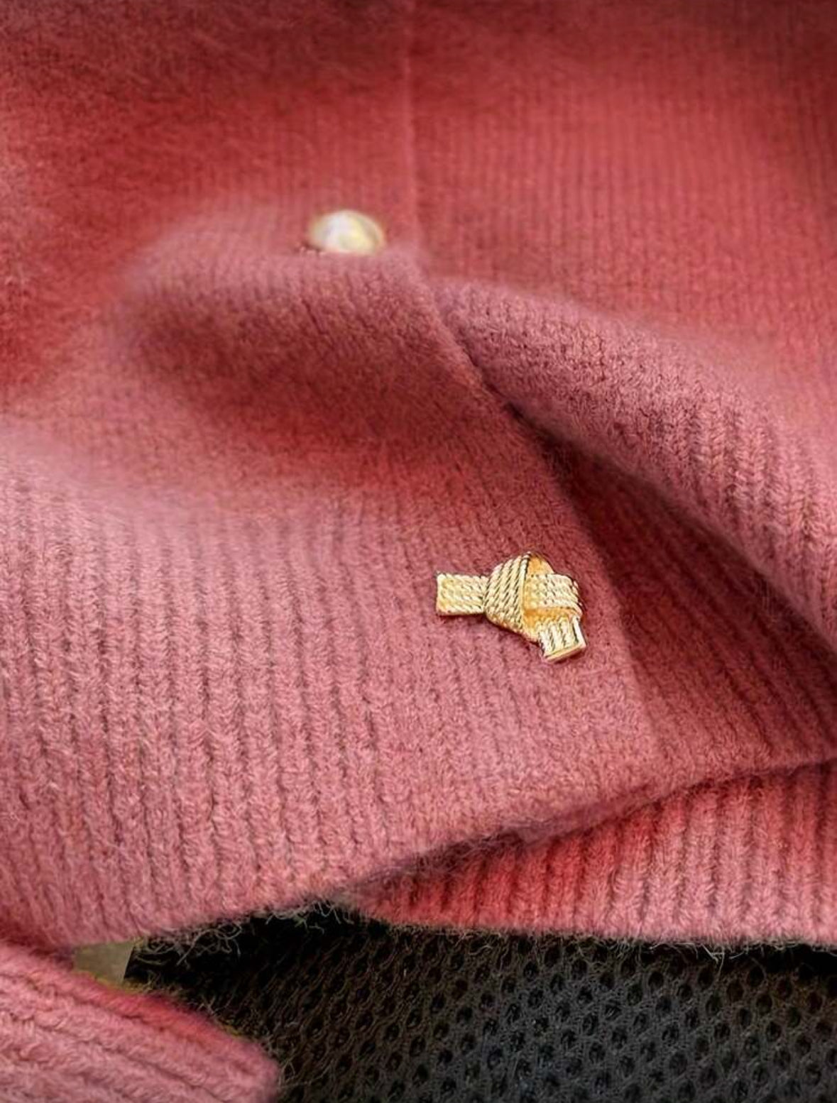 Cardigan tricoté (Rose vif)