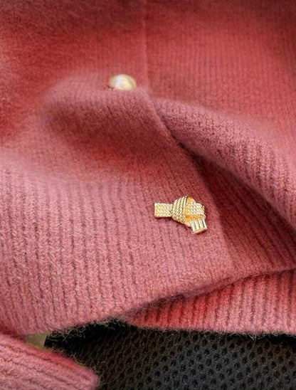 Cardigan tricoté (Rose vif)