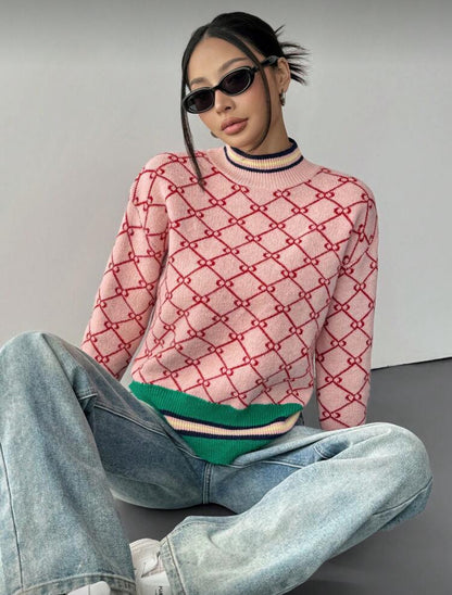 Pull en maille col rond