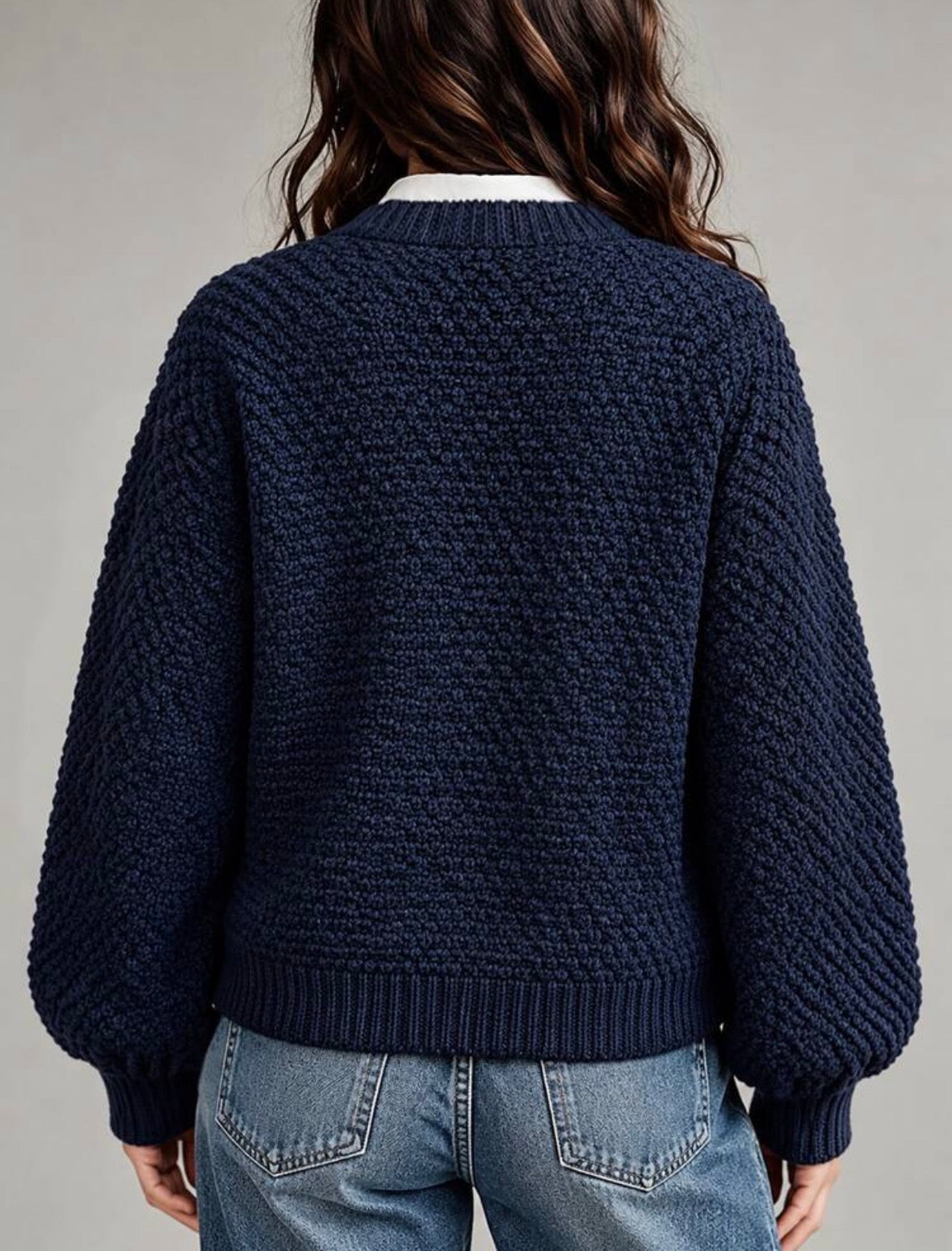 Cardigan Bleu marine - Floral