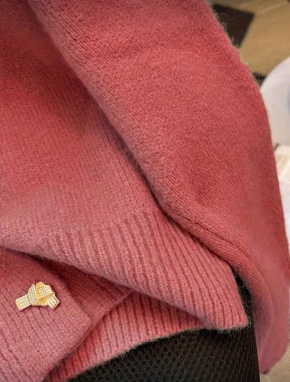Cardigan tricoté (Rose vif)
