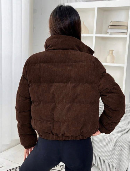 Manteau en velours - Marron café