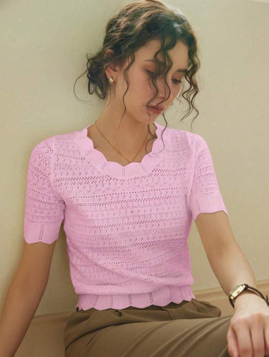 T-shirt à manches courtes régulier (Pink)