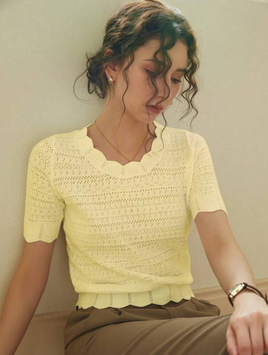 T-shirt à manches courtes régulier (Citron)