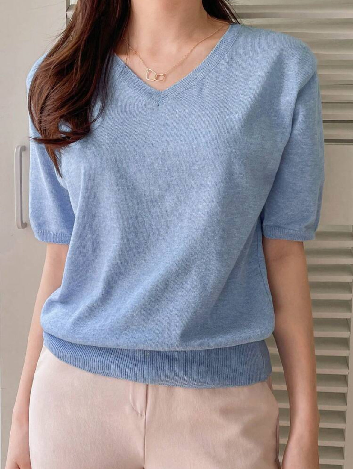 Top en tricot léger V