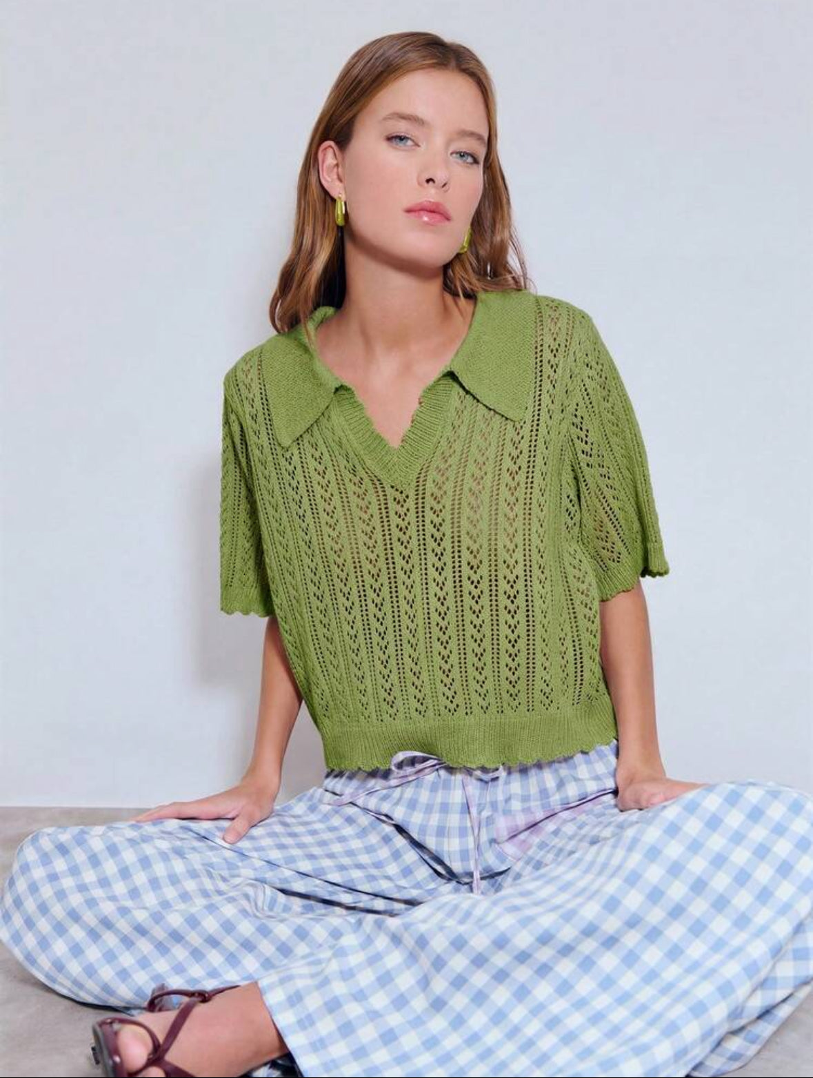 Top tricoté lavande