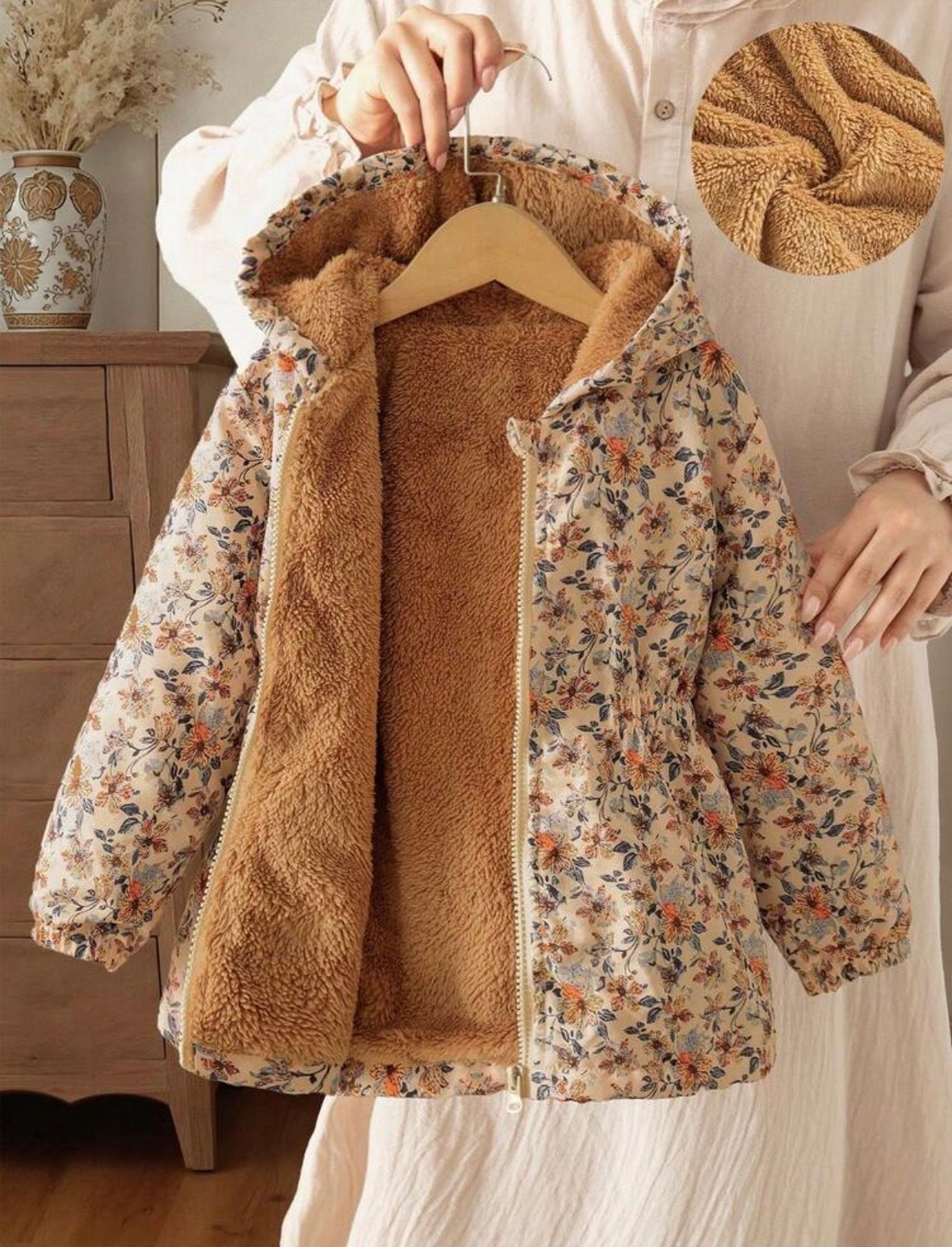 Sweat-shirt à capuche zippé doublé
