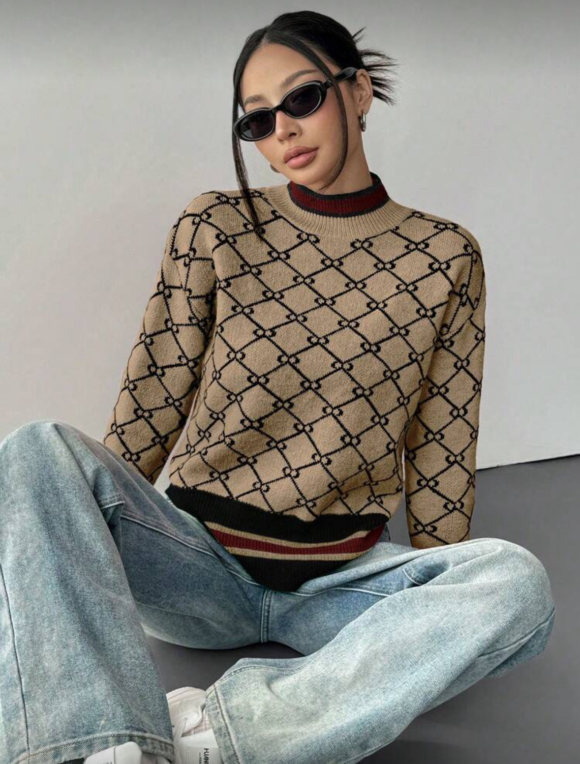 Pull en maille col rond