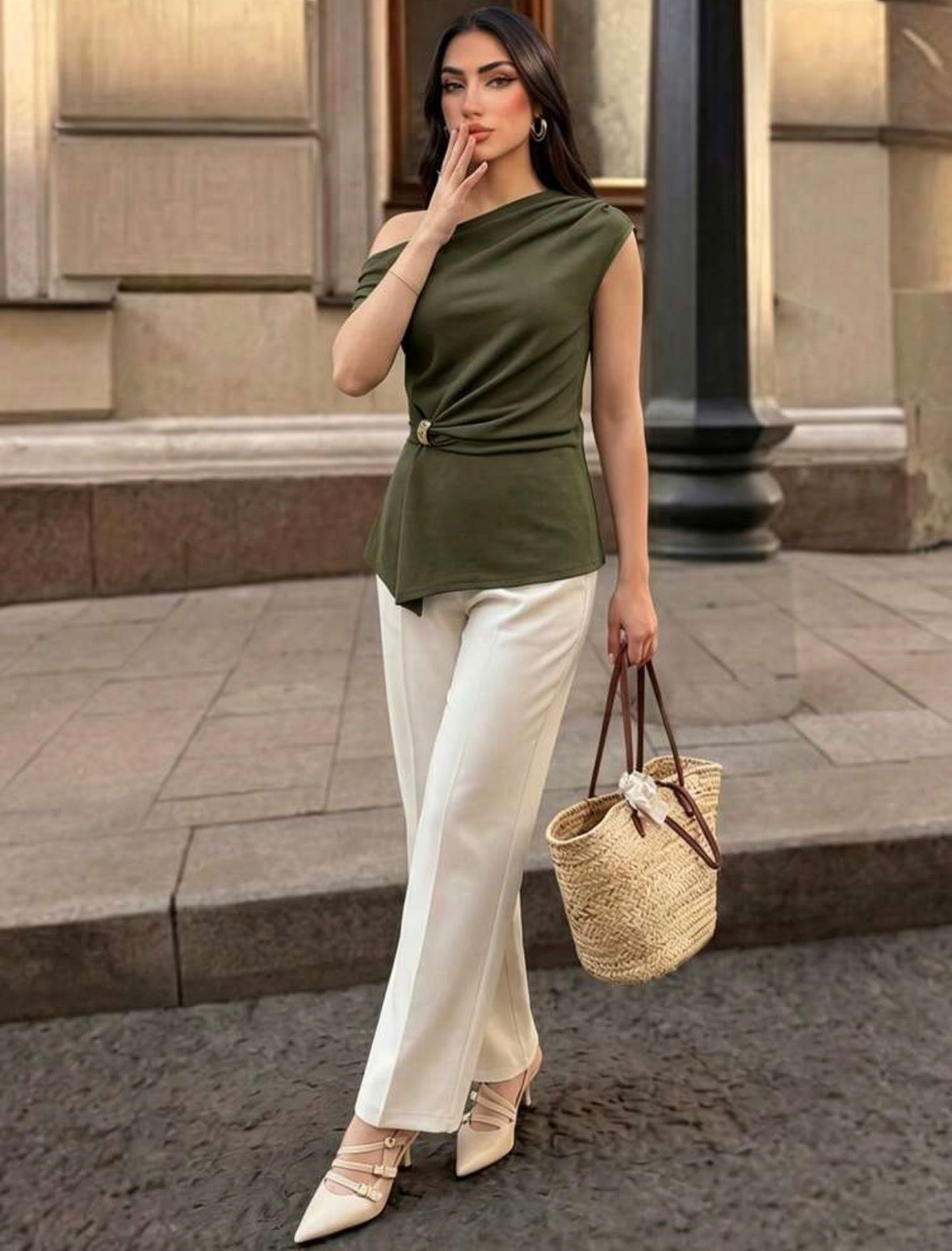 Blouse élégante (Army green)