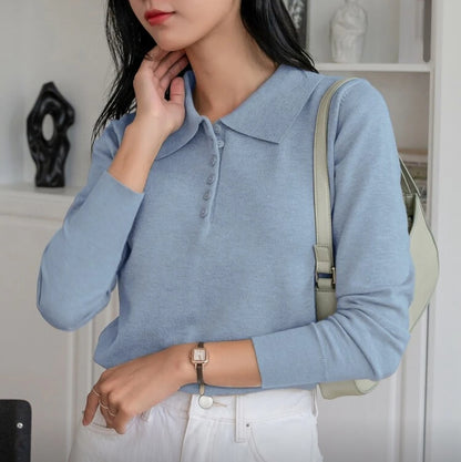 Polo Manches Longues Chandail Décontracté