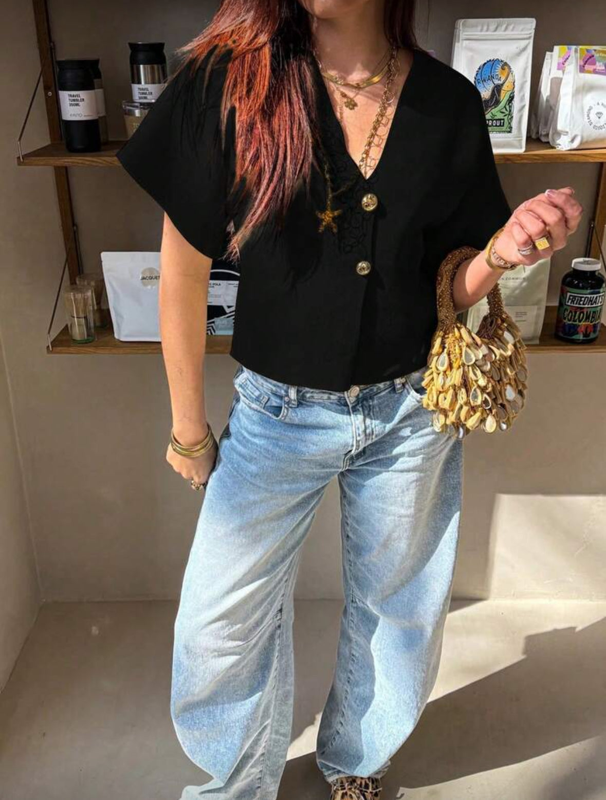 Cardigan tricoté col en V