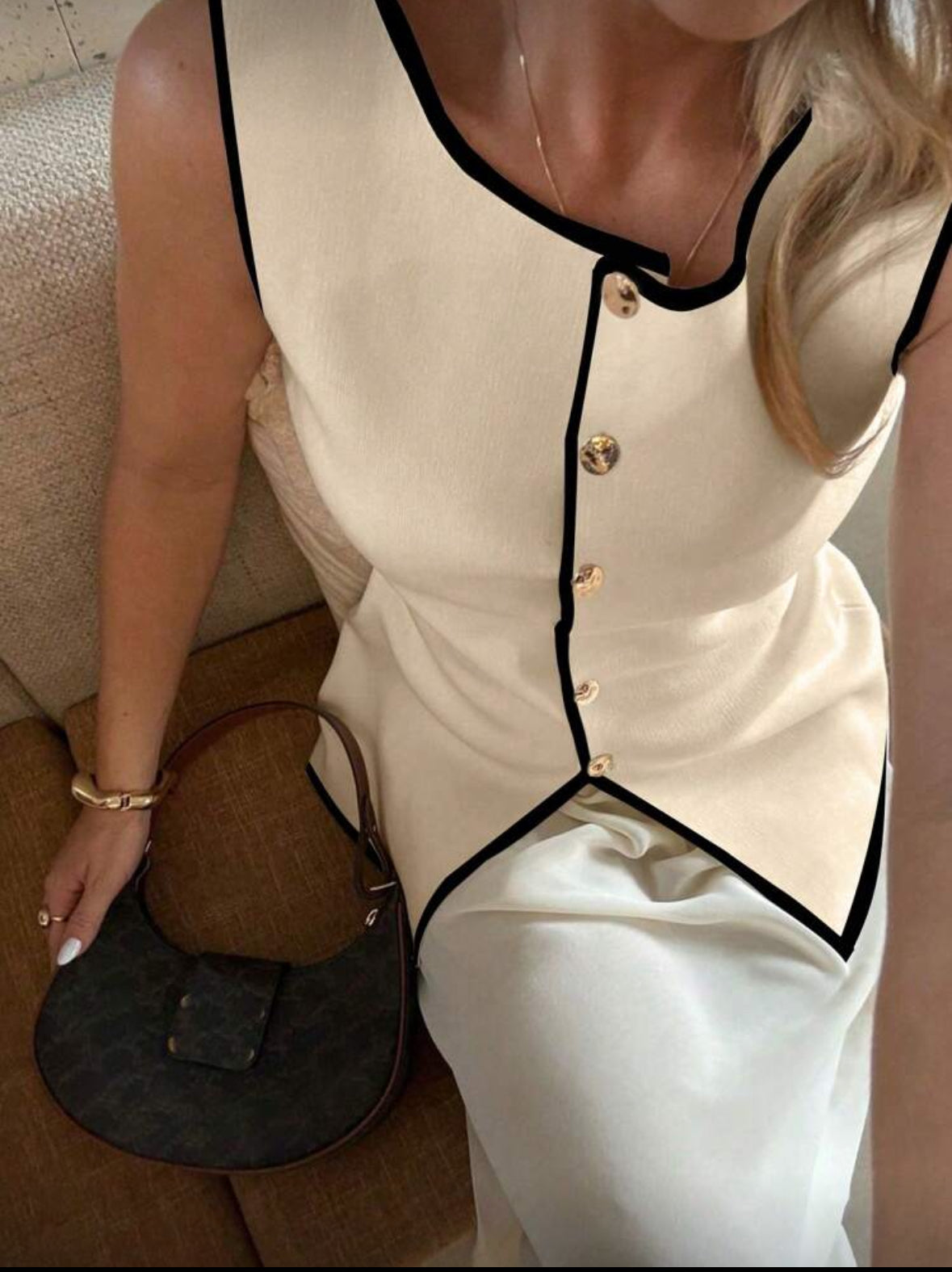 Top tricoté style simple