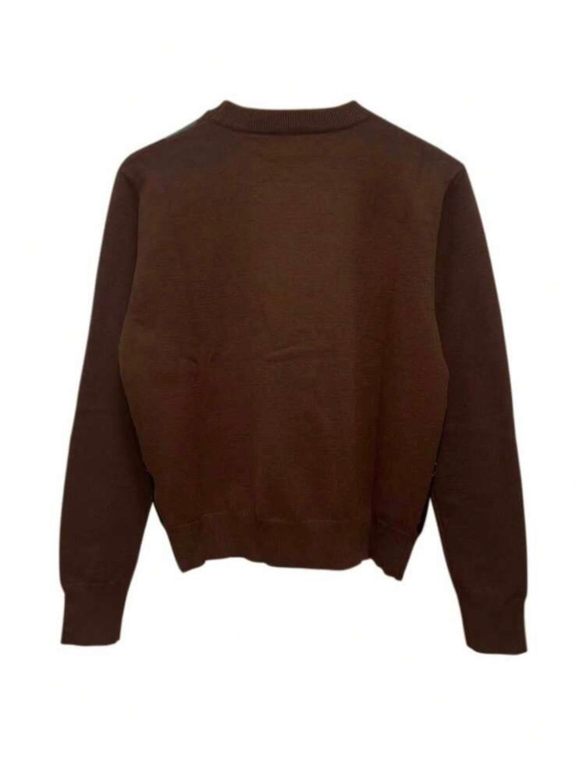Pull col rond - Argyle - Marron