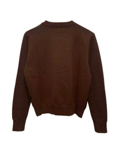 Pull col rond - Argyle - Marron
