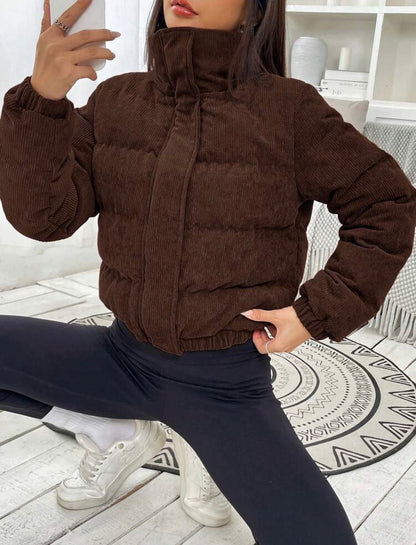 Manteau en velours - Marron café