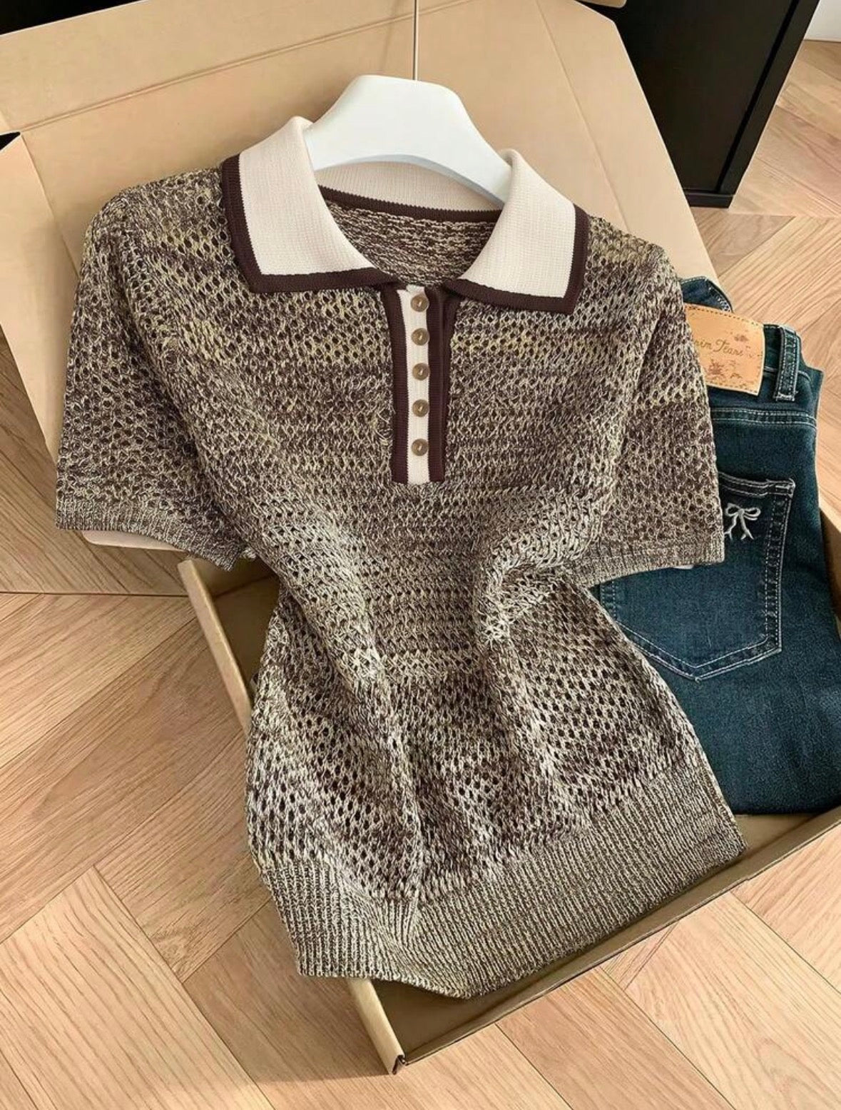 Top tricoté vintage