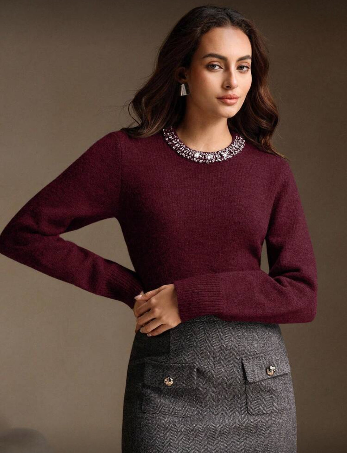 Pull en laine mélangée