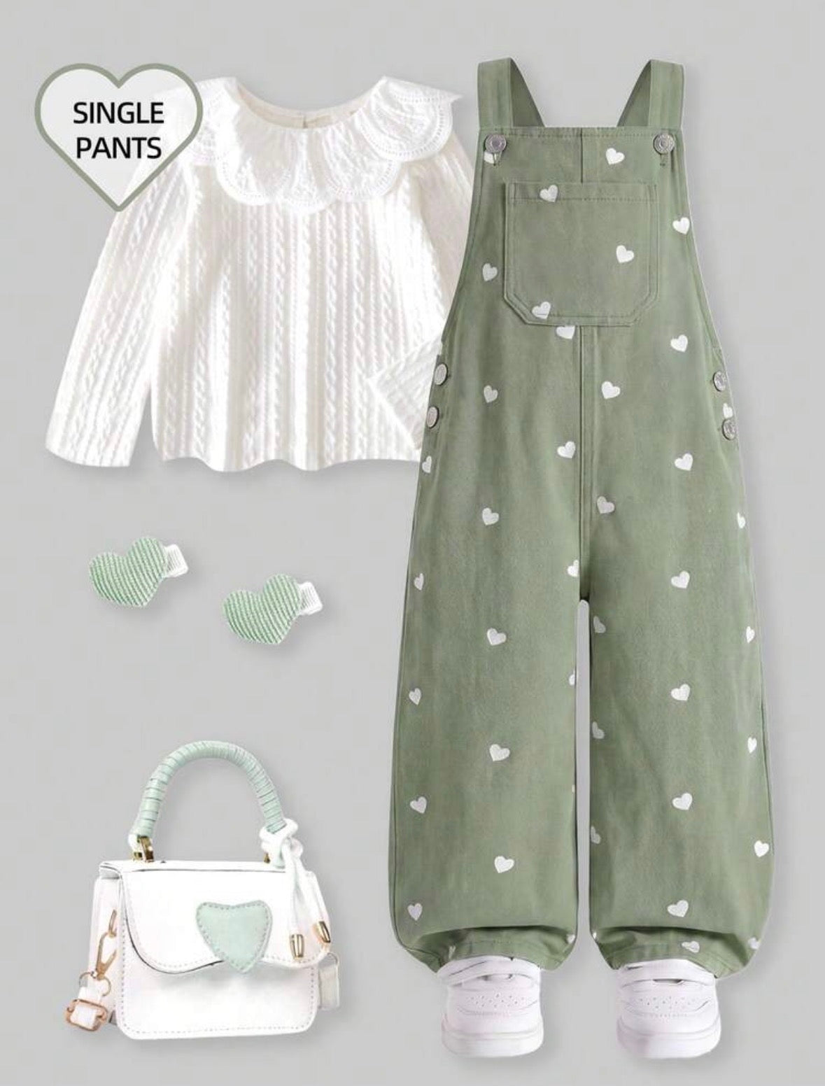 Salopette vert clair