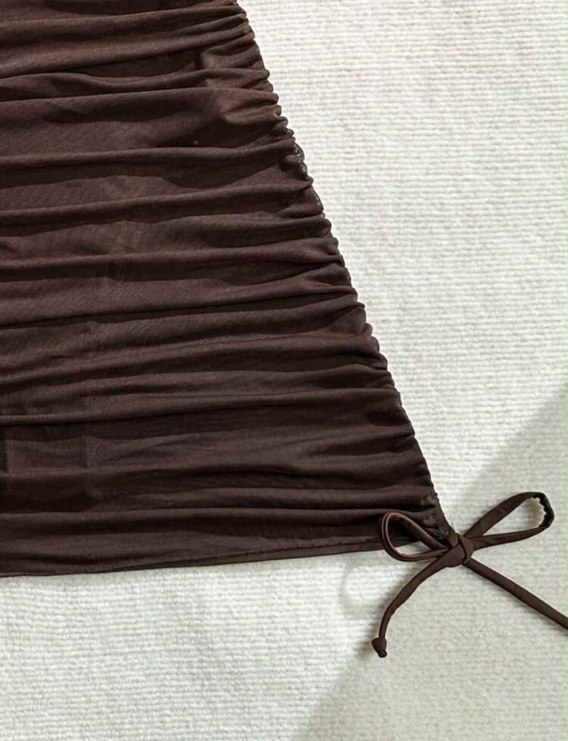 Maillot de bain Robe texturée (Brown)