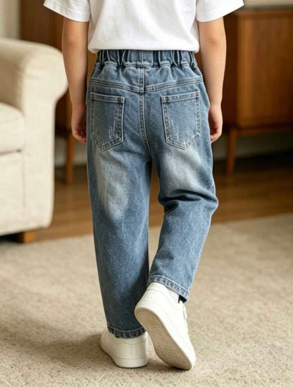 Jeans en denim délavé