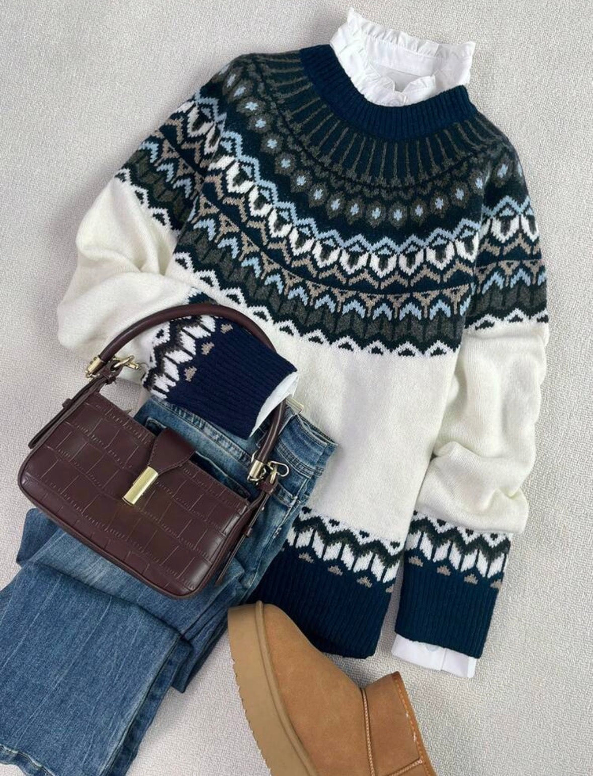 Pull tricoté -Vintage nordique
