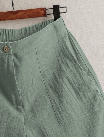 Short en lin (Mint green)