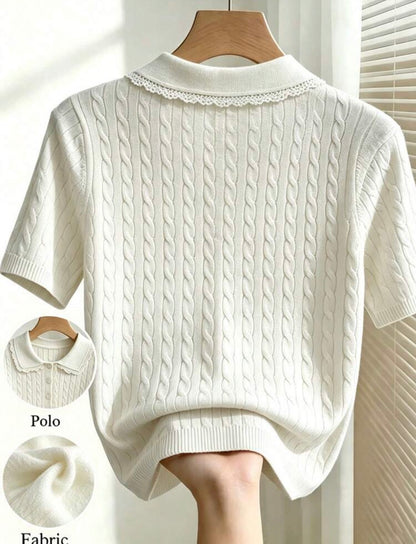 Pull tricoté — Capri (Blanc)