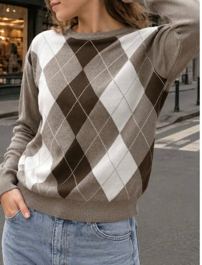 Pull col rond - Argyle